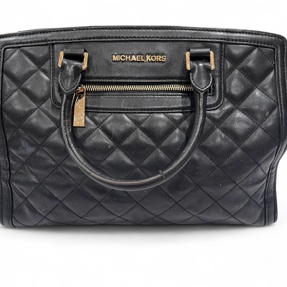 Michael Kors Black Quilted Satchel Bag - Picture 1 of 5